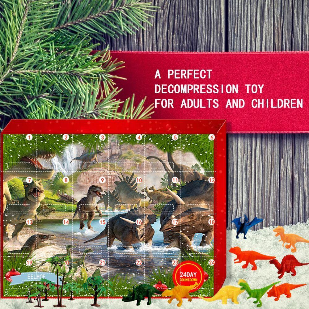 Preva Model Dinosaurus Kreatif Hadiah Natal Kalender Adven Mainan Edukasi Anak