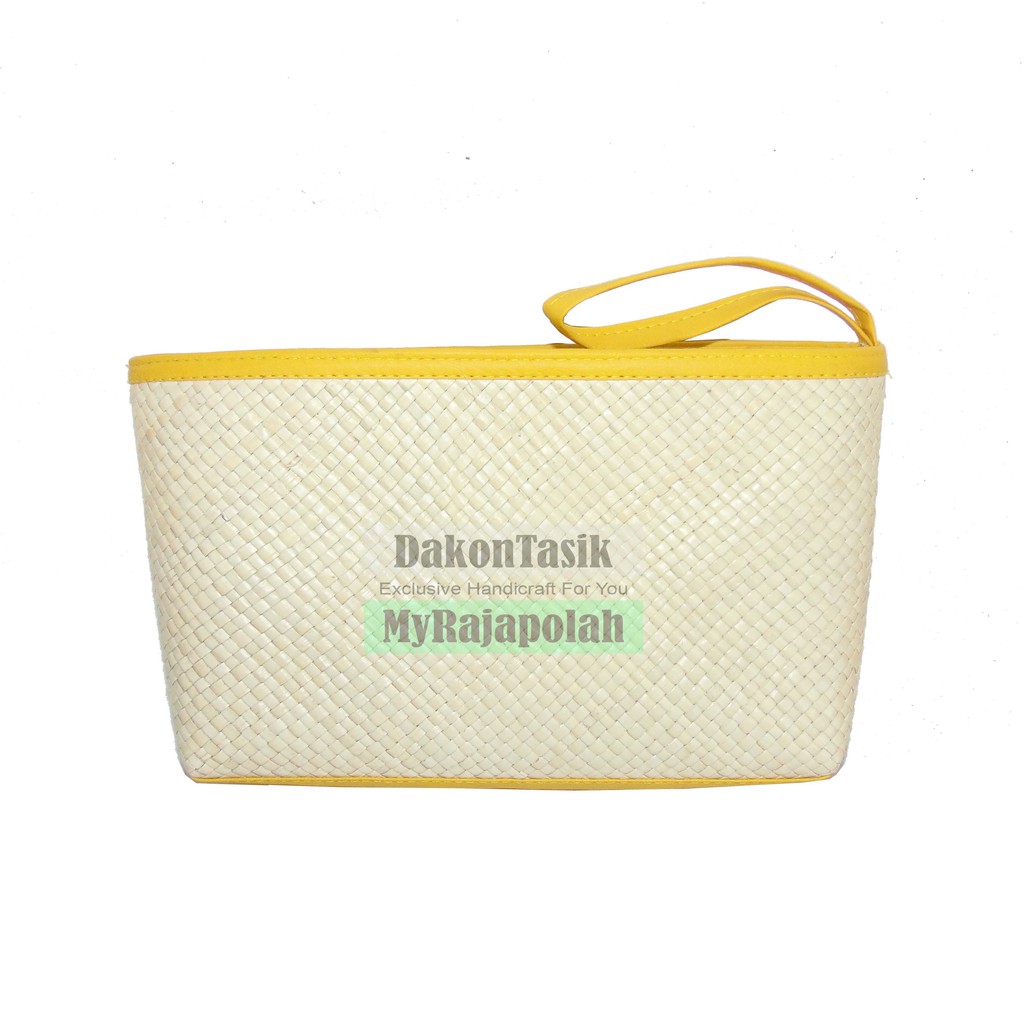 DT-17155 Dompet Tangan Pouch Kosmetik Anyaman polos Untuk Kerajinan Decoupage