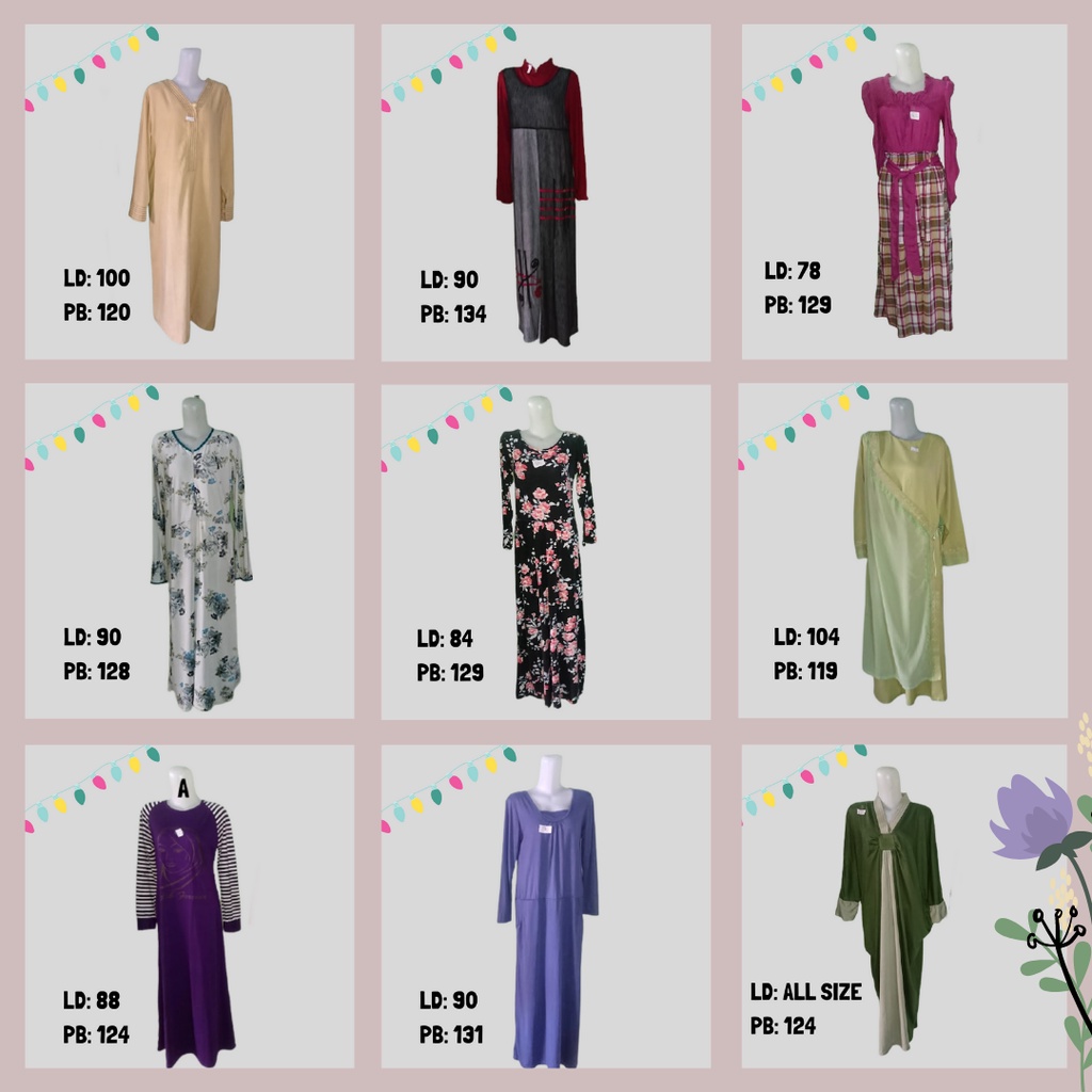 ❤️ OBRAL CUCI GUDANG PRELOVED ❤️ GAMIS WANITA MURAH 25K PART 1 DRESS MUSLIM | DRESS | BUSUI | SYARI 