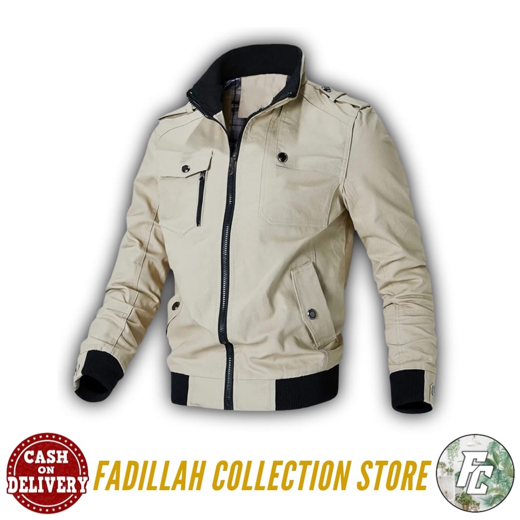 Jaket Bomber Parka Pria Classik Terbaru 2021 / Jaket kanvas / Jaket semi parka / Jaket Pria terlaris