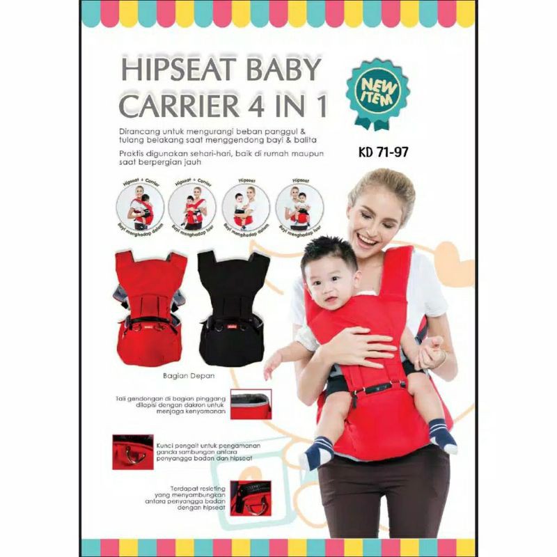 Kiddy Hipseat Baby Carrier 4 IN 1 KD 71-97
