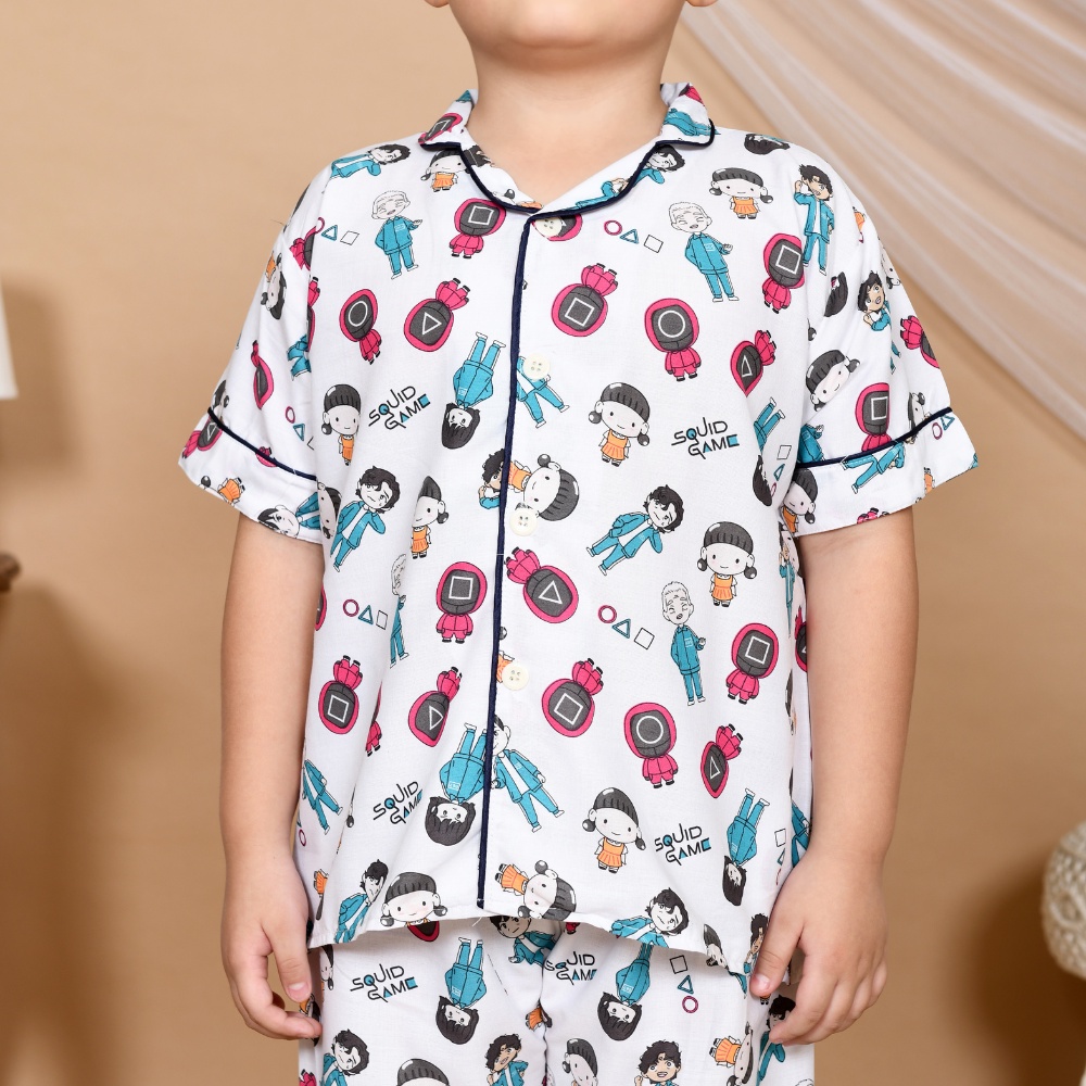 Nyenyak Piyama Anak Laki 2 - 4 Tahun / Setelan Baju Tidur Katun