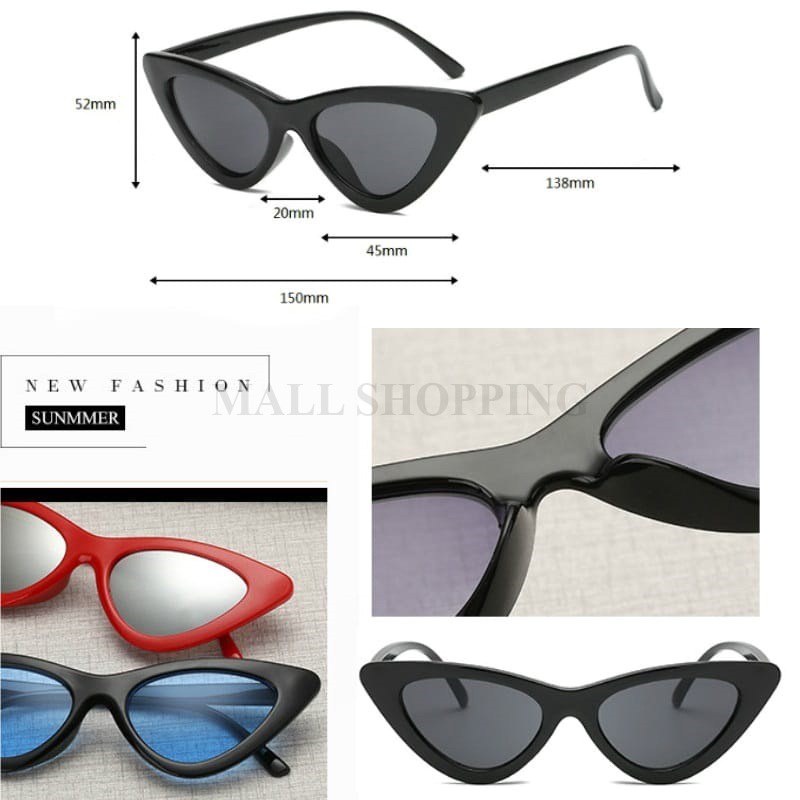 (COD) Kacamata Hitam Fashion Hip Hop Cat Eye Sunglasses MALLSHOPPING