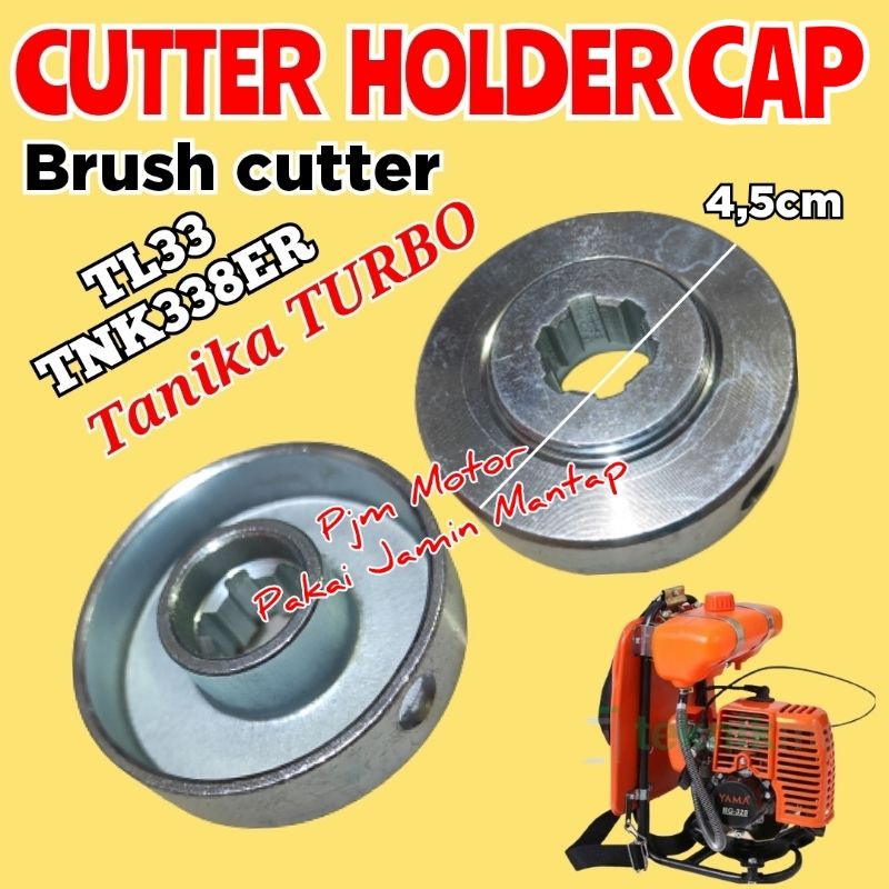 TL33 Cutter Holder cap model Mur Plat tahanan dalam kepala pisau model ada parit mesin potong rumput