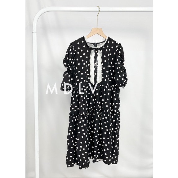 MDLV ~ 1998# Lara Polkadot Mini Dress Premium Fashion Import