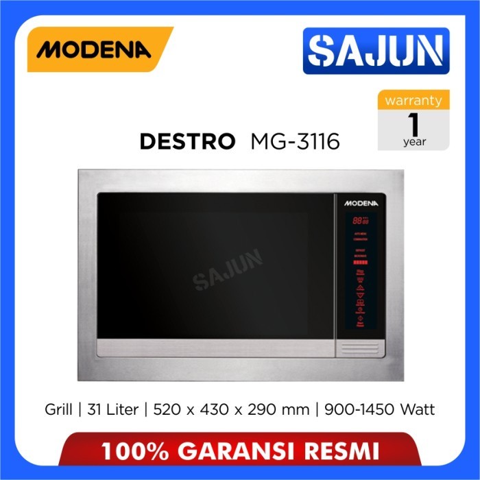 Modena Kapasitas 31 Lt DESTRO MG3116 Microwave Oven + Grill MG 3116