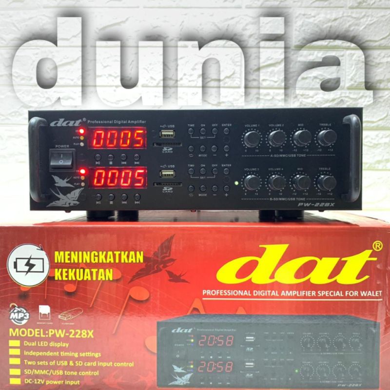 Amplifier Walet Dat PW 228X Original Timer Digital Charger Aki - Mesin Panggil Walet