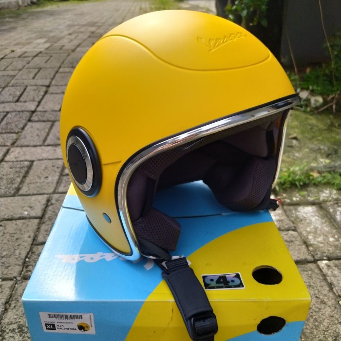 HELM VESPA KUNING YELLOW VJ 1 ORIGINAL MADE IN ITALY