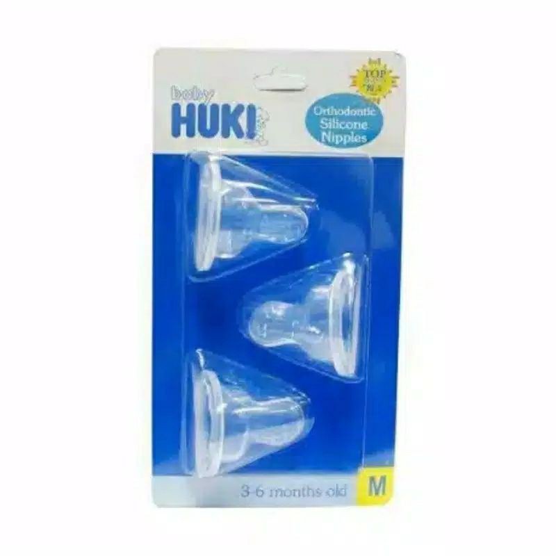 3 Dot Karet/ HUKI Nipple DOT Silicone Bulat dan Gepeng