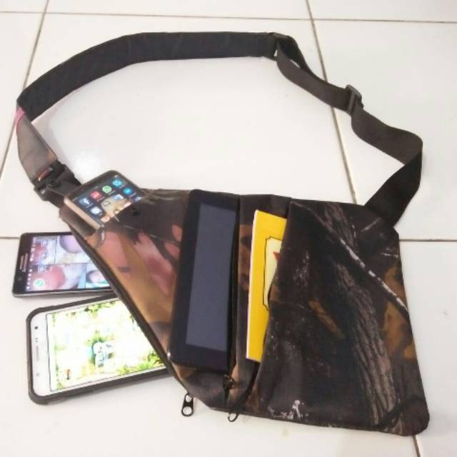 Cros bag camo tas slempang gadget outdoor multifunsi