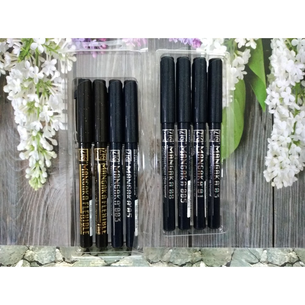

Kuretake Zig Cartoonist Mangaka Outline Set Isi 8/ Drawing Pen Brush Pen Set/ Drawing Pen Kuretake