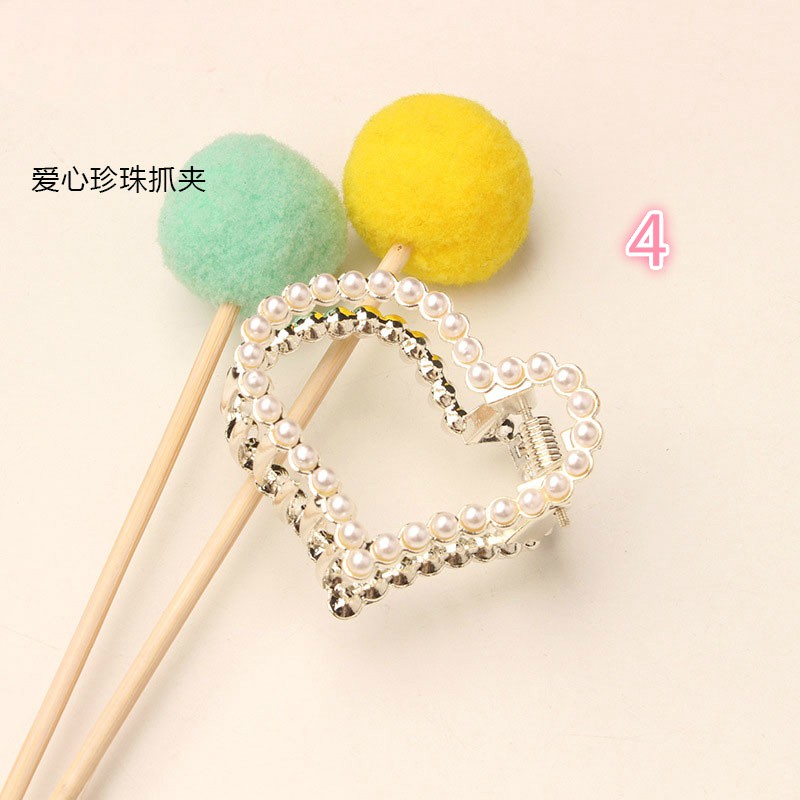 Korean Jepit Rambut Side Clip Pearl Hairpin Rhinestone Sweet Lovely Geometric Elegant