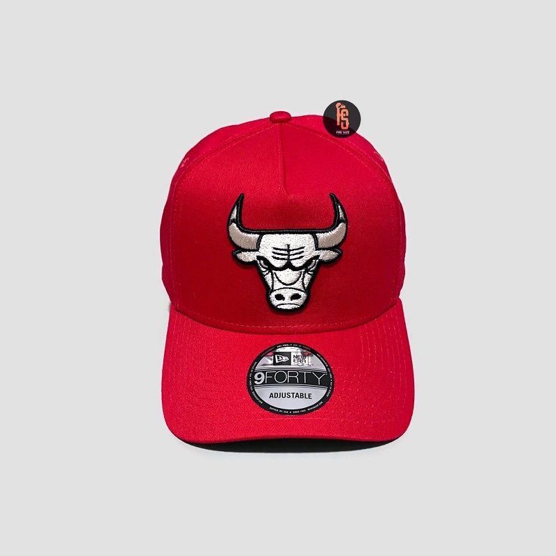 TOPI NEW ERA ORIGINAL A FRAME Q322 CHICAGO BULLS RED IVORY