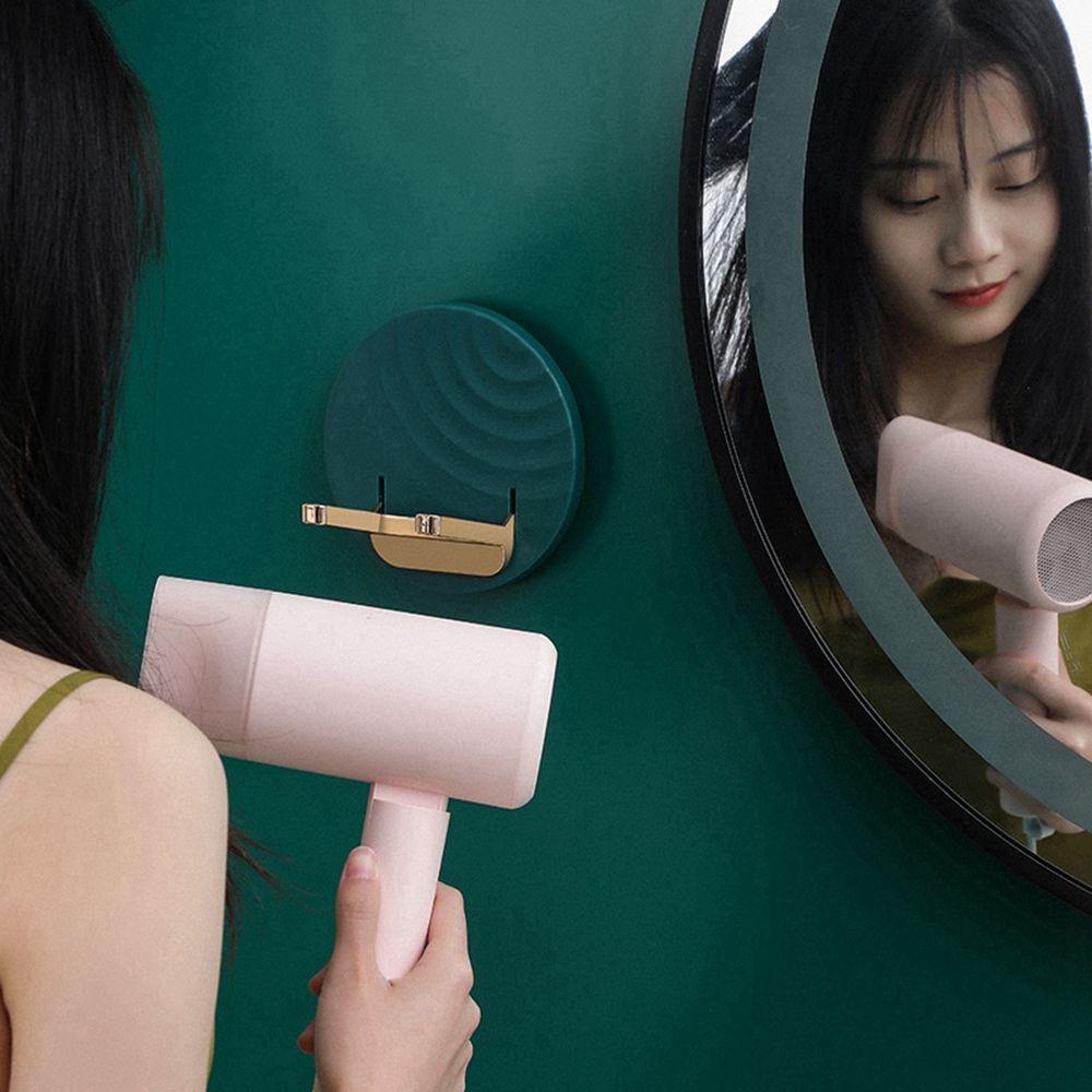【 ELEGANT 】 Tempat Pengering Rambut Lipat Punch Free Dinding Yang Dipasang Di Rumah Organisasi Perawatan Alat Rak Penyimpanan
