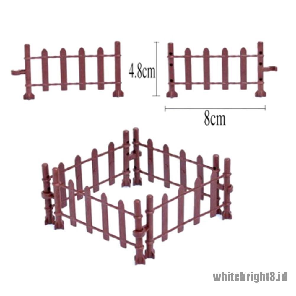 (white3) 10pcs Mainan Simulasi Pagar Militer Untuk Anak
