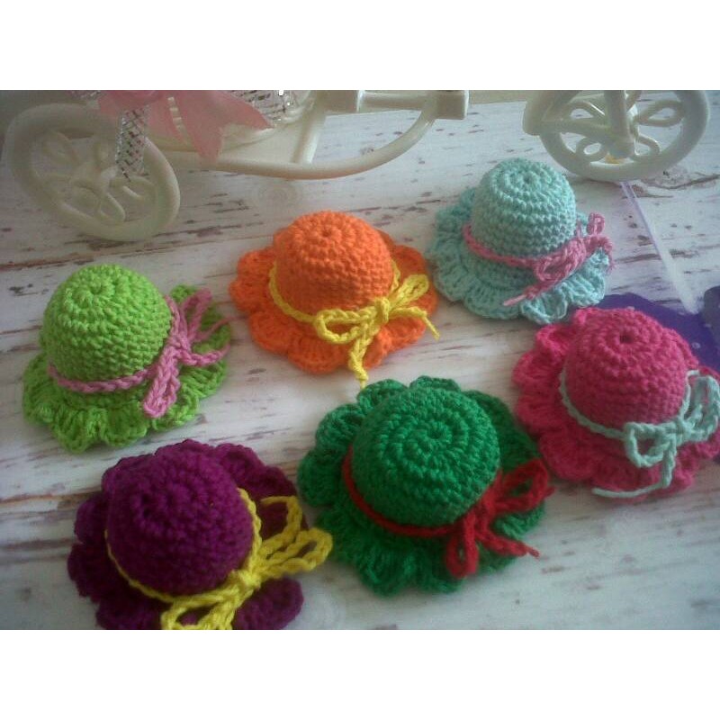 Bros bross brooch hijab jilbab topi rajut handmade