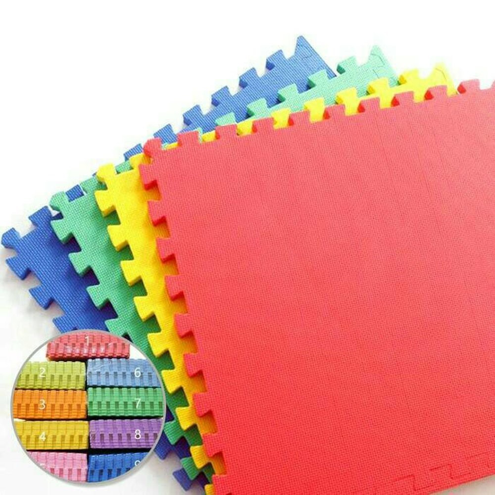 Evamats Polos Warna Puzzle Alas Lantai Playmate 30 x 30 x 1 cm Isi 10 Pcs