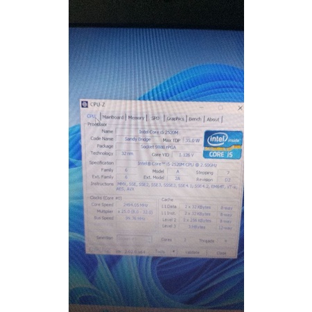 prosecor laptop Core I5 Gen3 socket rpga 988b