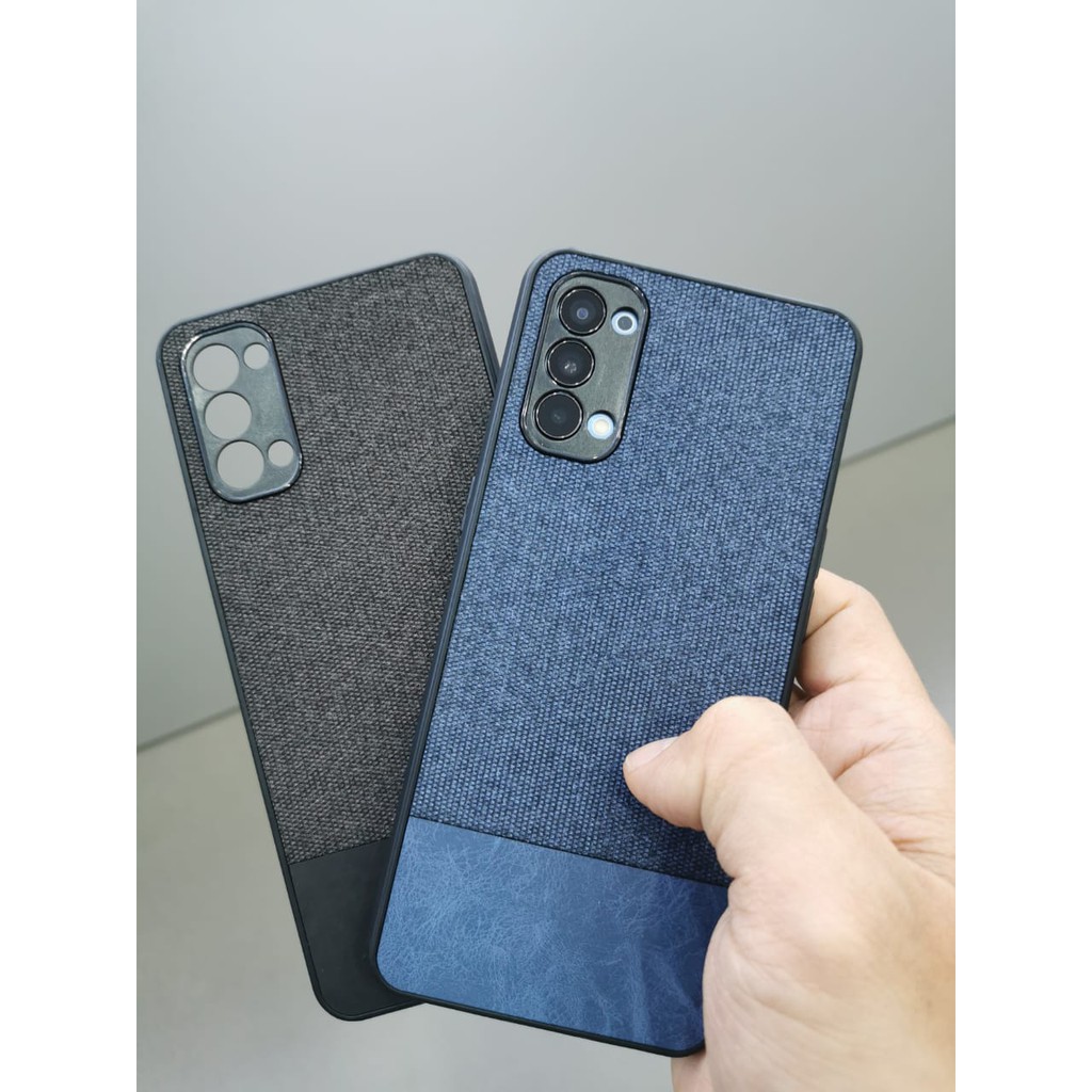 OPPO RENO 3 / RENO 3 PRO / RENO 4 / RENO 4 PRO / RENO 4F VERSI INDONESIA SOFT CASE FABRIC DENIM COVER