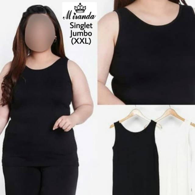 Tanktop Miranda Tali Lebar / Tank Top Miranda / Singlet Wanita Jumbo (XXL) Bahan Rayon Grade A-1