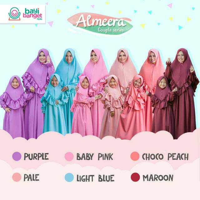 GAMIS COUPLE IBU DAN ANAK ALMEERA BY BAYI BANGET HIJAB LIMITED STOK