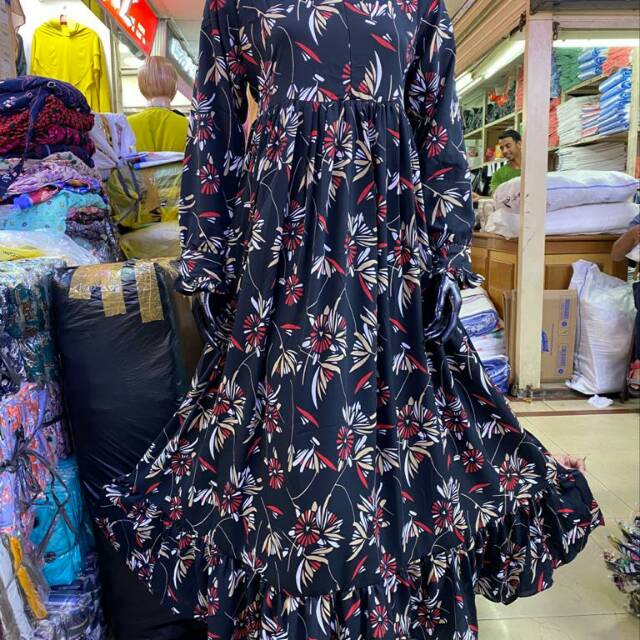 Gamis Cantik Frilla Motif NBM