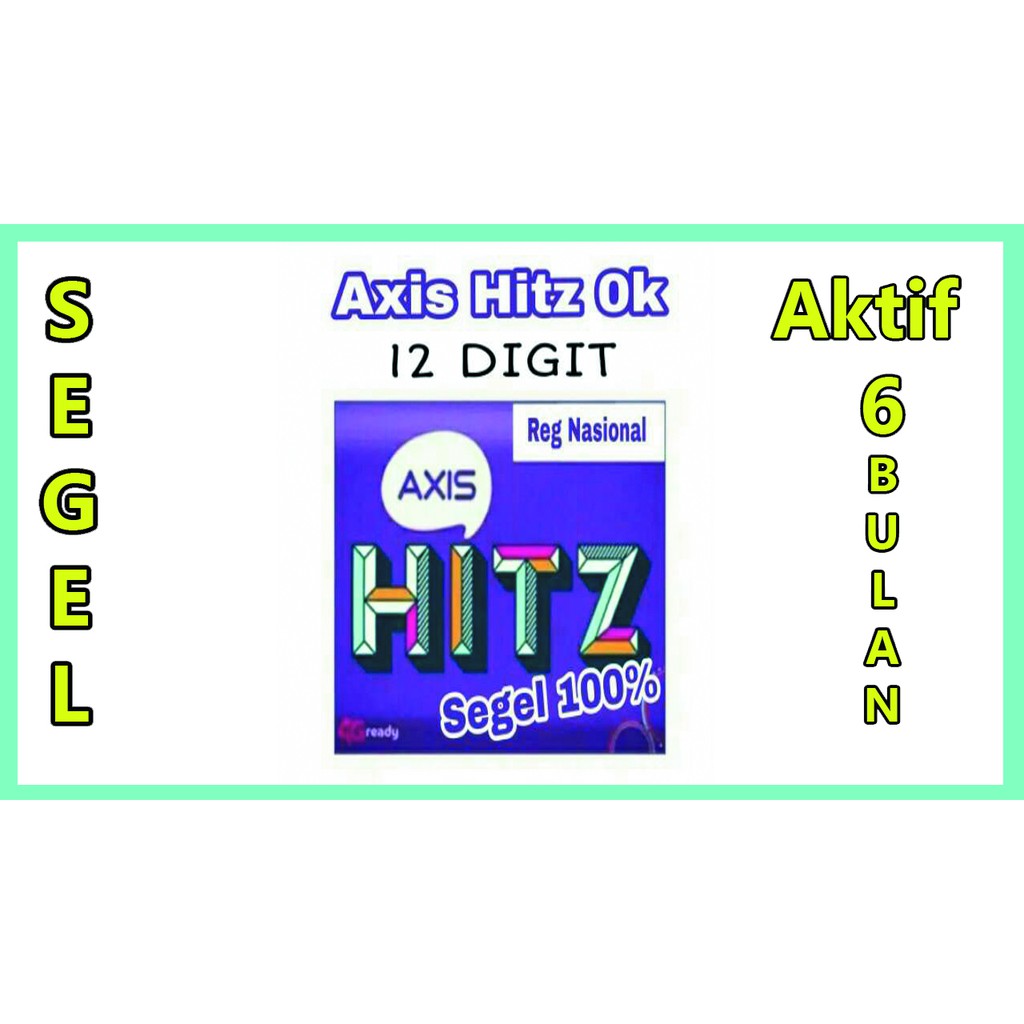 Siap pake Kartu Perdana Axis 12 Digit aktif 6 bulan Per pcs Sudah Ready OTP Siap Pakee