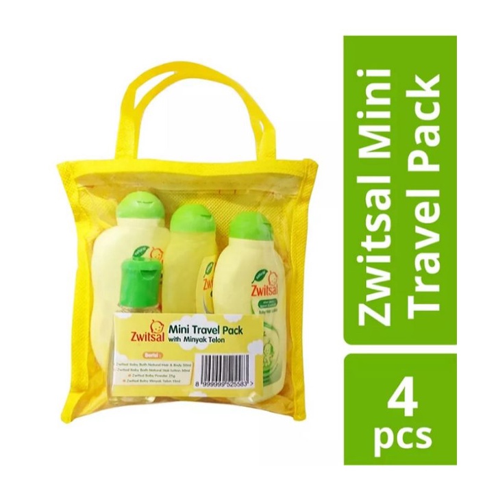 ZWITSAL MINO TRAVEL PACK 4PCS (gratis masker anak 2 pcs)