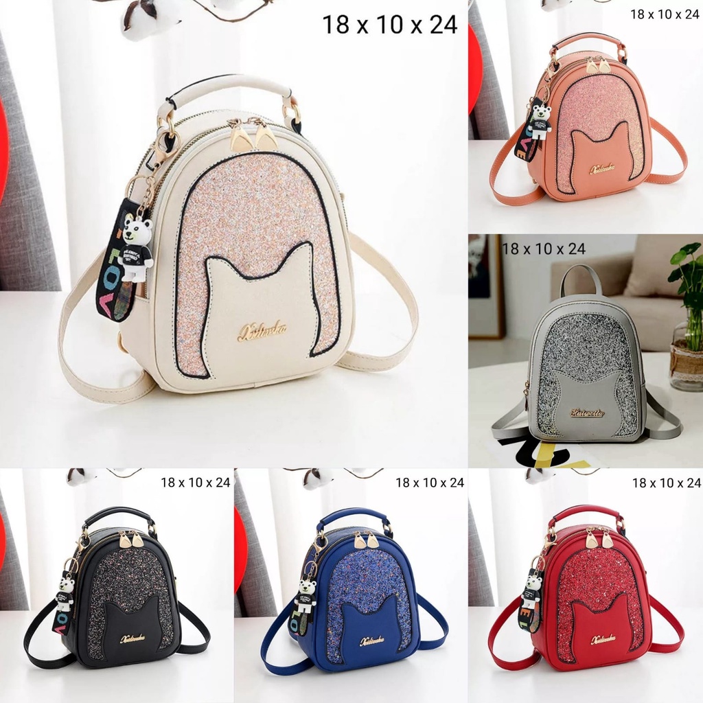 Tas Selempang Handbag Model Cat Kawaii Berkilau Tas Untuk Perempuan Remaja Dan Dewasa