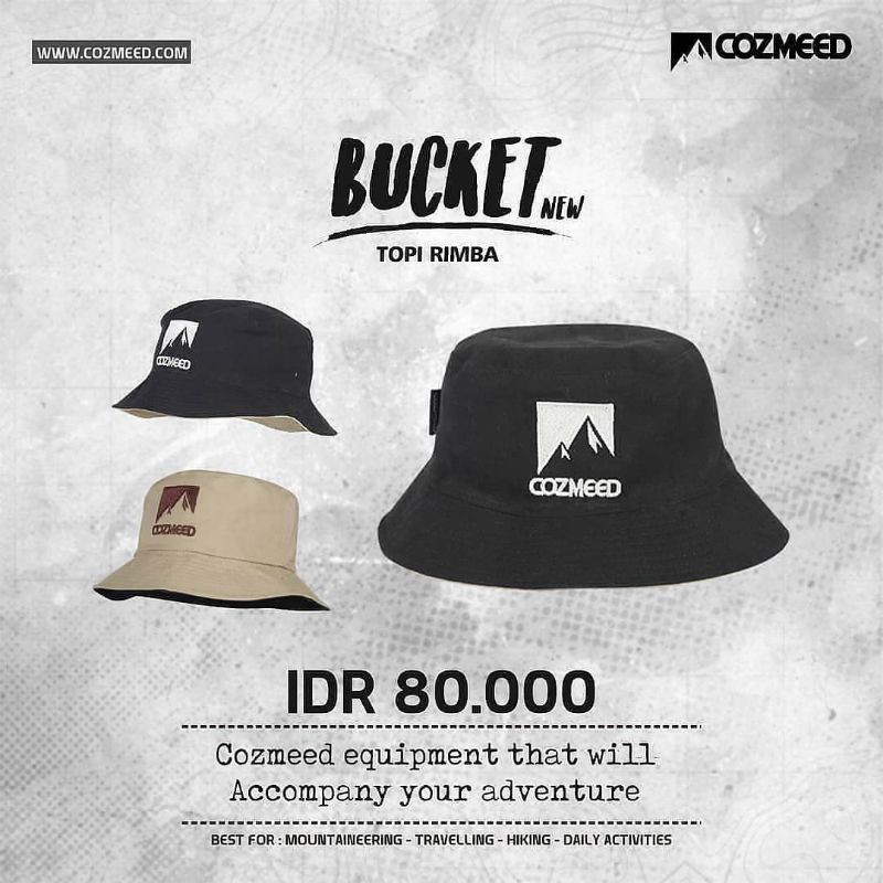 Topi Bucket Cozmeed Original Topi Rimba Gunung