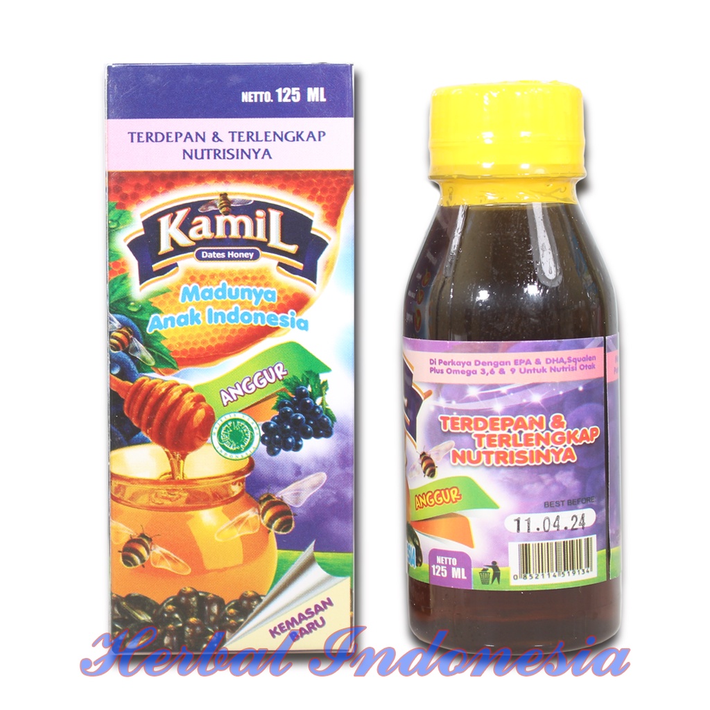 Madu Anak KAMIL Rasa Anggur 125ml - Madunya Anak Indonesia - Nafsu Makan