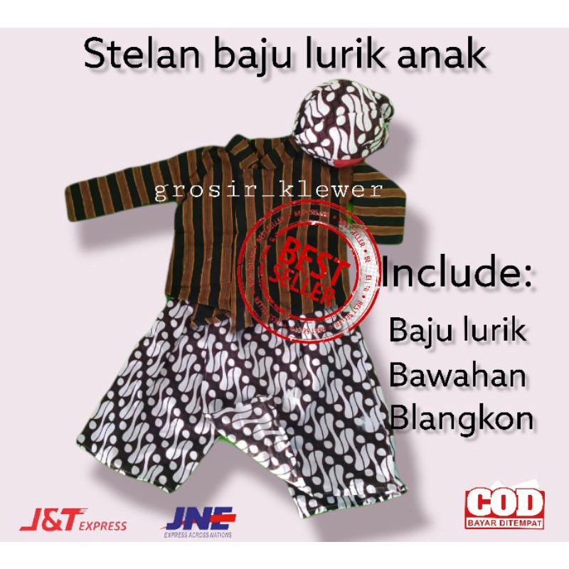 Setelan baju anak laki laki khas jawa | setelan surjan anak | tedak sinten // tedak siten // surjan