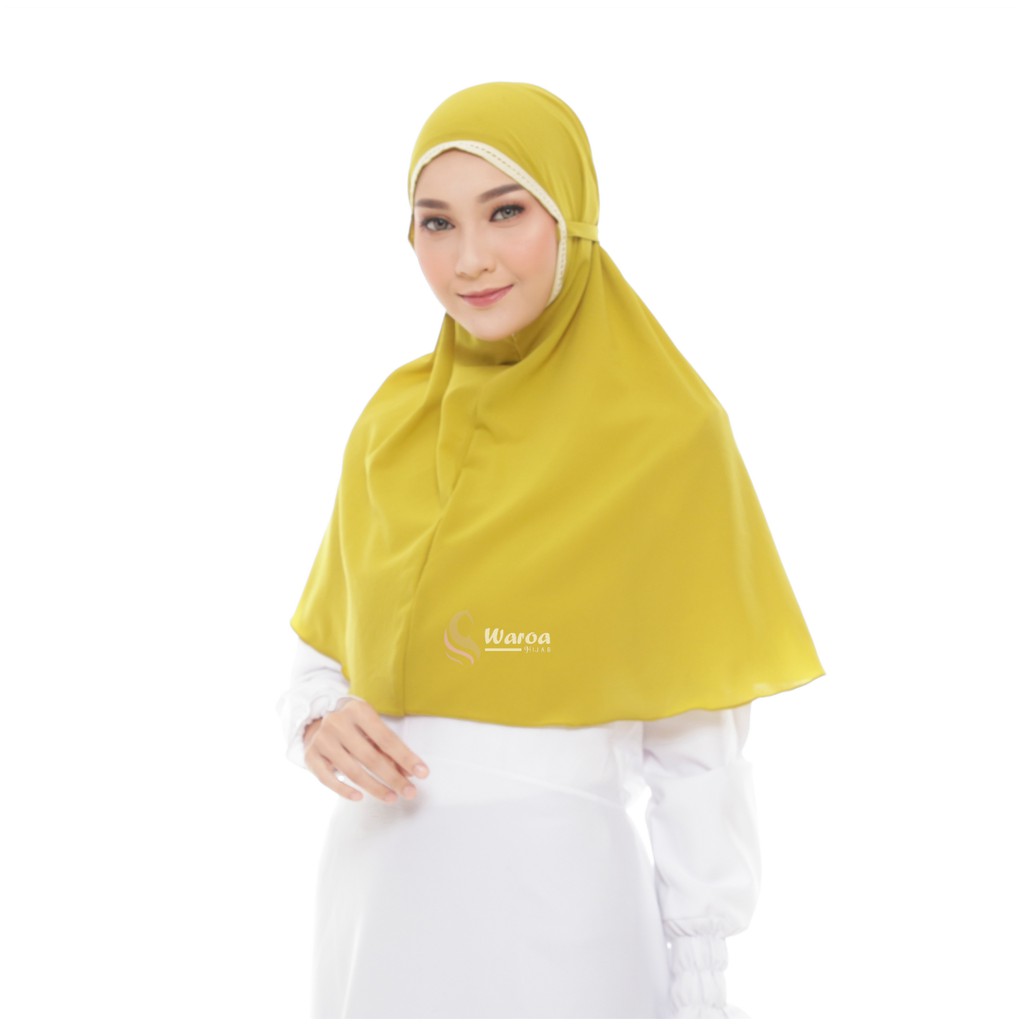 BERGO MARYAM RENDA TALI NON PET DIAMOND STRETCH / JILBAB INSTAN | Shopee Indonesia