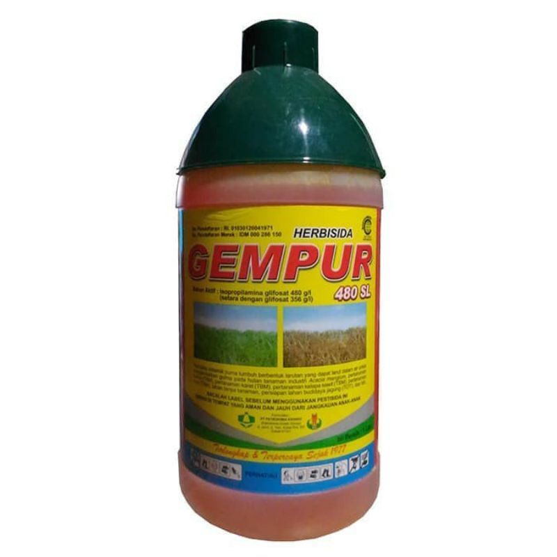 Herbisida GEMPUR 480SL Glifosat 480sl Kemasan 1 Liter Original Herbisida Sistemik Basmi Gulma Membandel