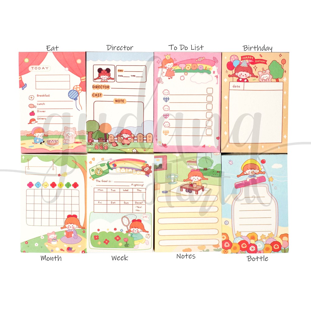

GCC Memo Mini Sweet Life Girl Notes Lucu Memo DIY Scrapbook 301391