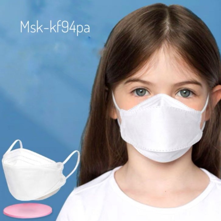 𝘈𝘉𝘎✰ MASKER KF94 ANAK HITAM PUTIH 4PLY / Masker KF 94 MODEL KOREA KIDS 4 PLY isi 10 PCS / Masker Anak Hitam Putih Warna Warni 1007