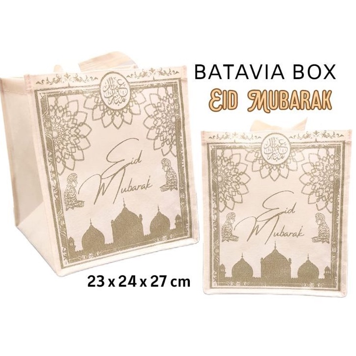 

Tas lebaran goodie bag motif Eid Mubarak