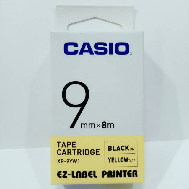 

Casio ez-label printer 9mm tipe xr-9yw1 black on yellow 9 mm tape original