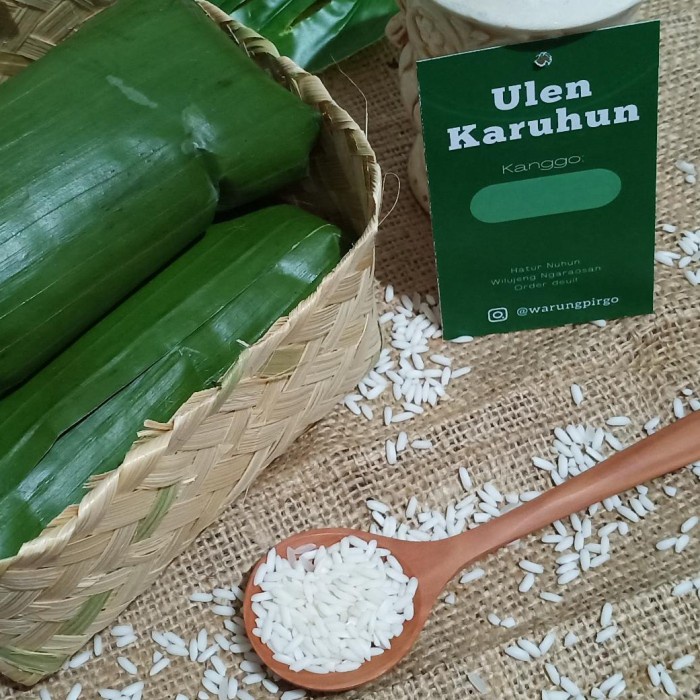 

KETAN-BERAS- ULEN KARUHUN KETAN, NETTO 1 KG PER BESEK, BONUS SAMBAL ONCOM -BERAS-KETAN.