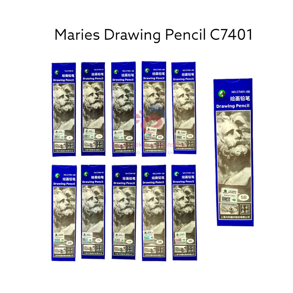 

Maries Drawing Pencils C7401 / Pensil Gambar Sketsa Lukis Maries / Pensil Maries – Lusinan SHESB