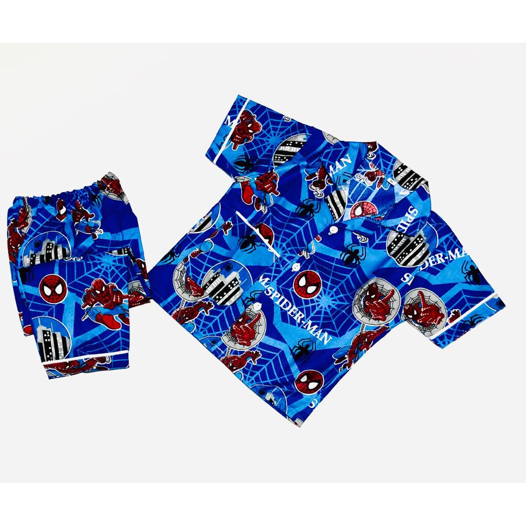 PIYAMA ANAK MOTIF SPIDERMAN BIRU UNTUK UMUR 1-16 THN