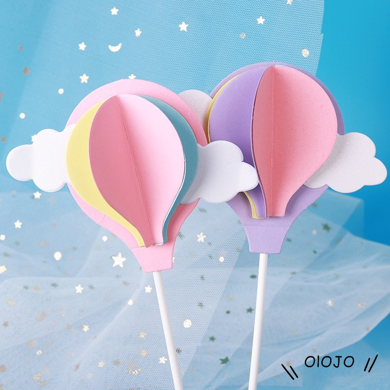 Rainbow Cloud Balon Kue Topper Anak-anak Pesta Ulang Tahun Kue Tahun Pernikahan Dekorasi Perlengkapan - ol