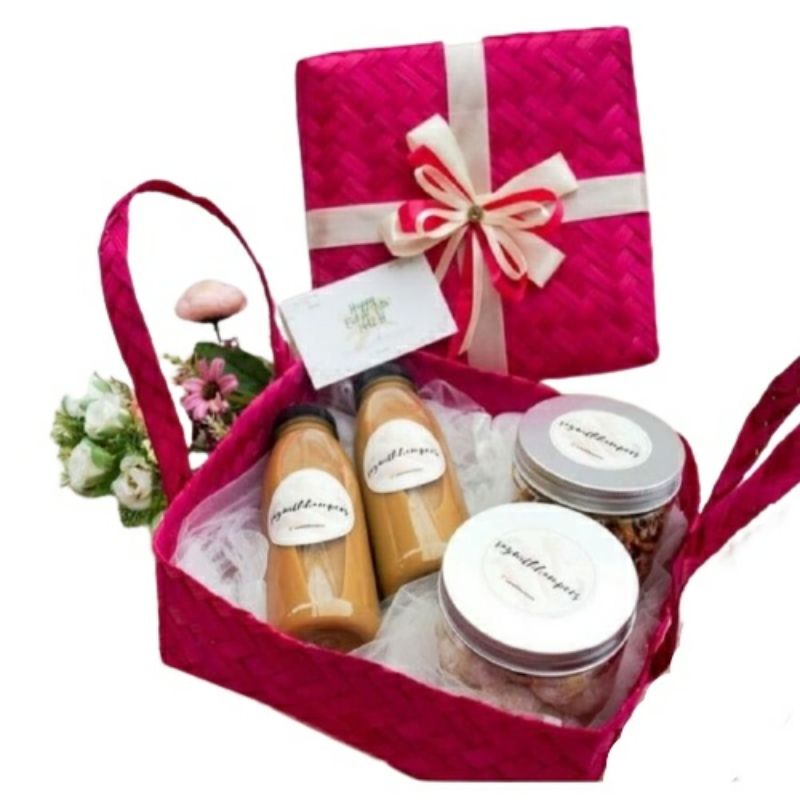 Terbaru BESEK JINJING WARNA 20X20  /BESEK HAMPERS / BESEK BAMBU WARNA /BESEK JINJING WARNA GROSIR