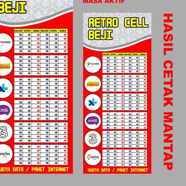 Grosir M 3 Spanduk Banner Backdrop Konter Pulsa 60 X 160 Shopee Indonesia