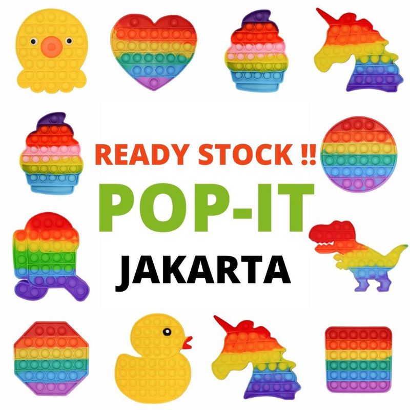 [MN] POP IT MURAH RAINBOW UNICORN FIDGET PUSH POP ITS FIDGET TOY PUSH