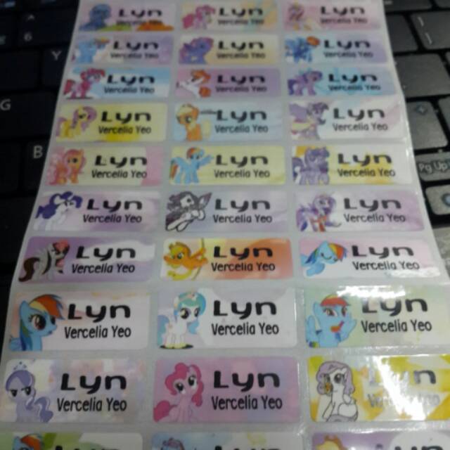 

Stiker nama waterproof 60pcs