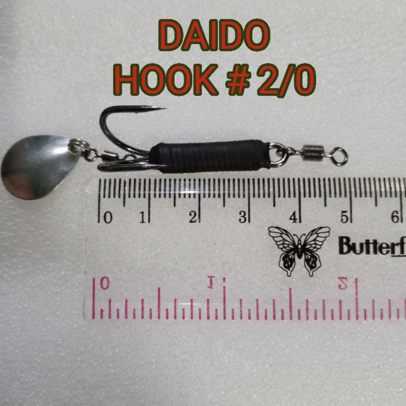 Double hook kenzi untuk Soft prog/ Rakitan kawat untuk Umpan kodok Palsu-DAIDO #2/0