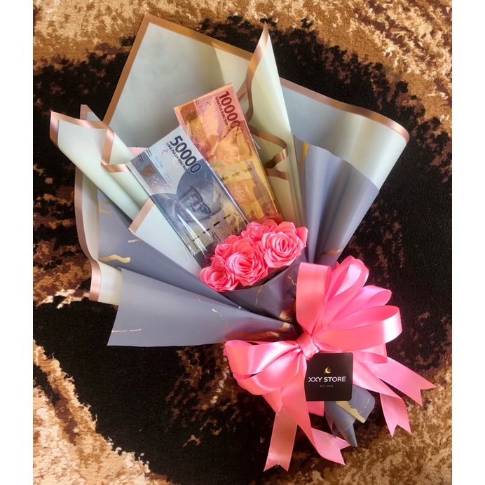 Money Bouquet Uang Asli Pecahan 50.000 dan 100.000