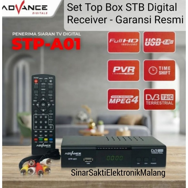 Advance Set Top Box Digital STB Receiver DVB FULL HD Wifi Youtube