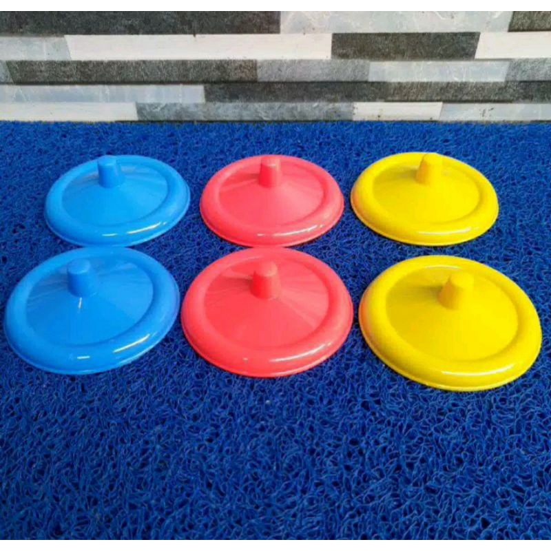 tutup gelas plastik cembung tebal / penutup mug warna